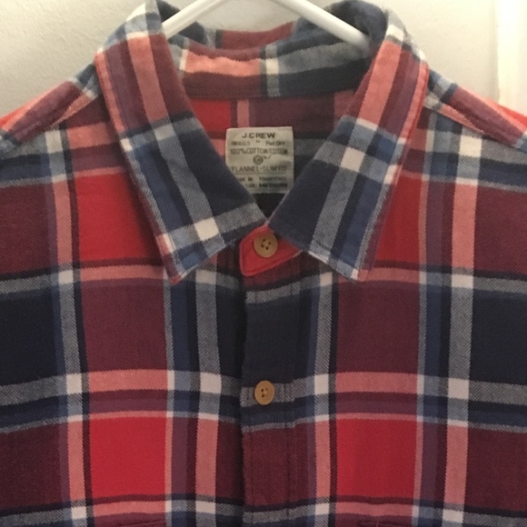 J Crew Plaid Flannel Shirt slim - HOLIDAY SALE - Picture 4 of 5